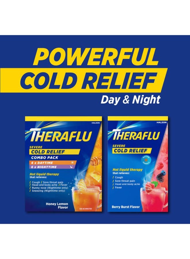 Theraflu Daytime Severe Cold Relief Powder, Berry Burst Flavor, 6 Count - Image 5